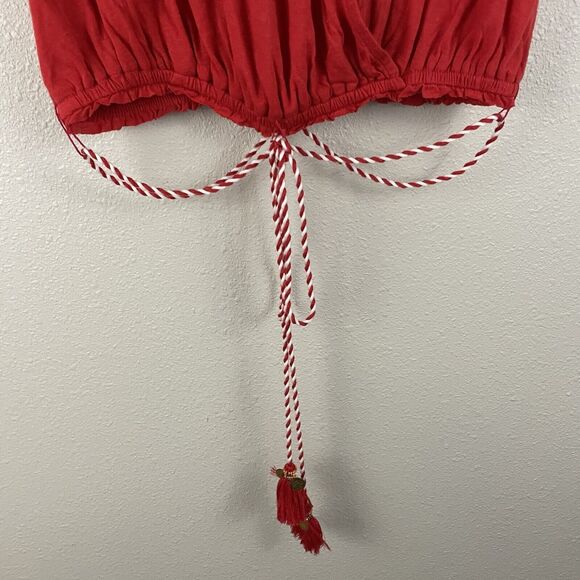 We the Free Womens XS Red Ibiza Tank Embellished Metal Coin Beads - Picture 4 of 9